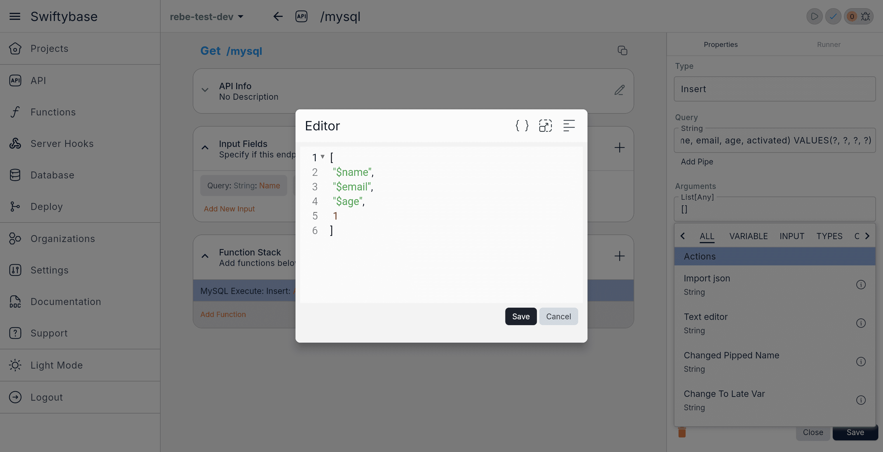 Create list literal