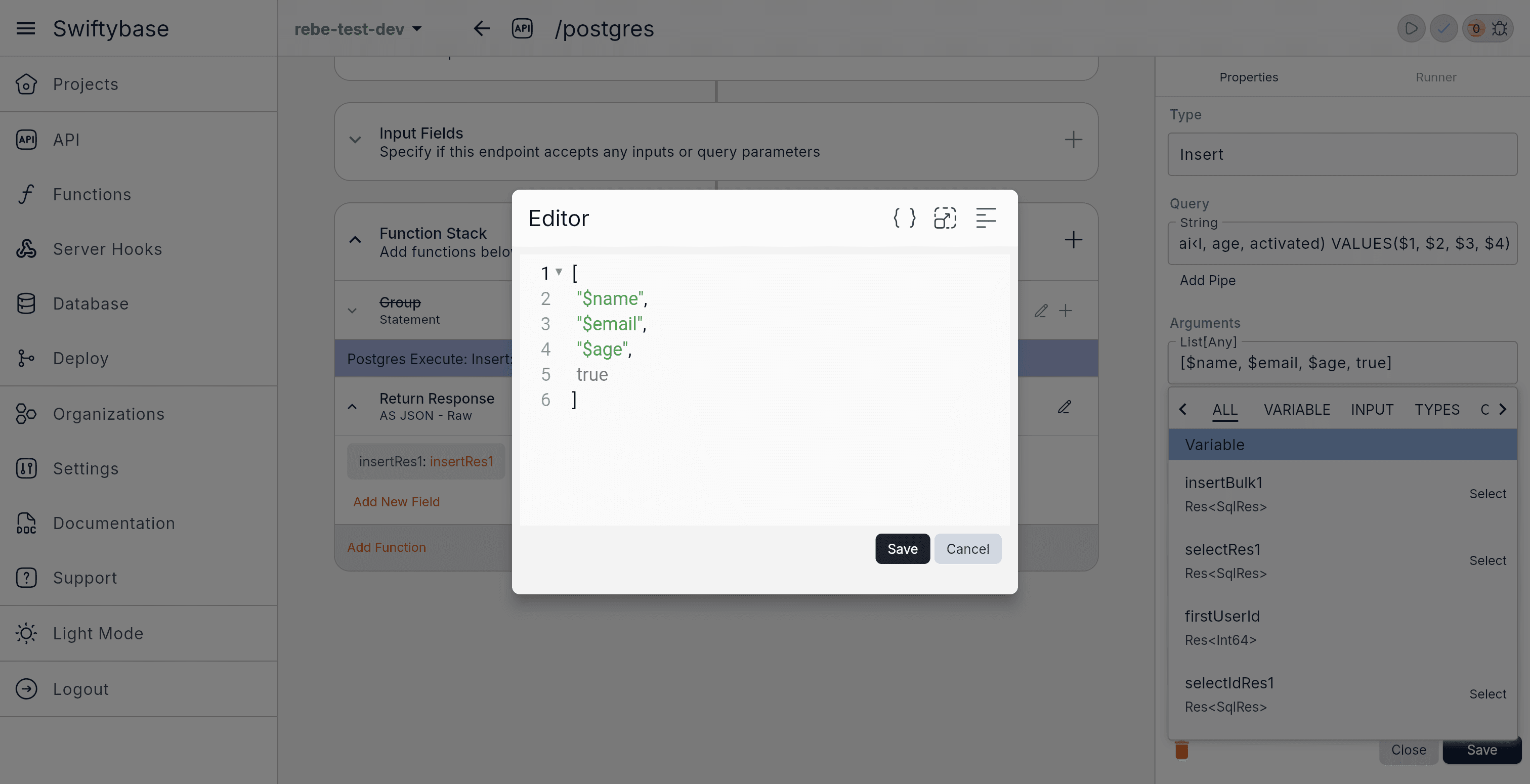 Create list literal
