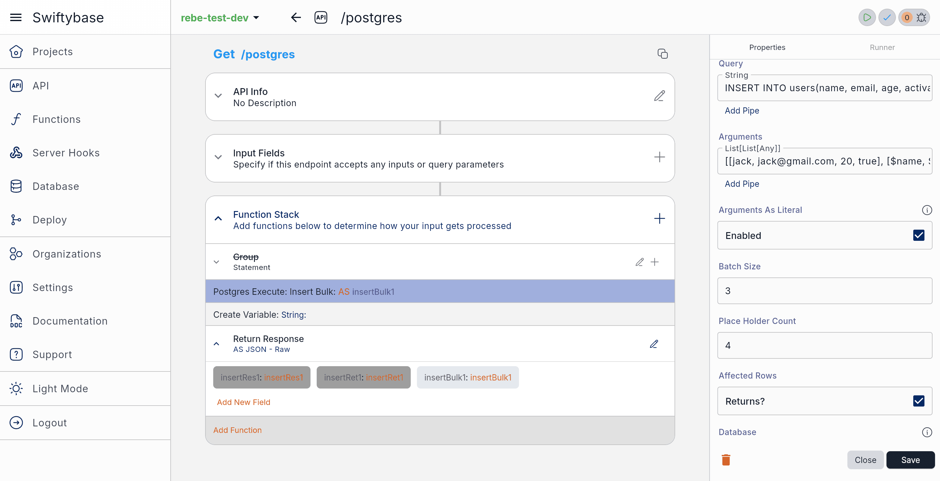 Postgres Insert Bulk