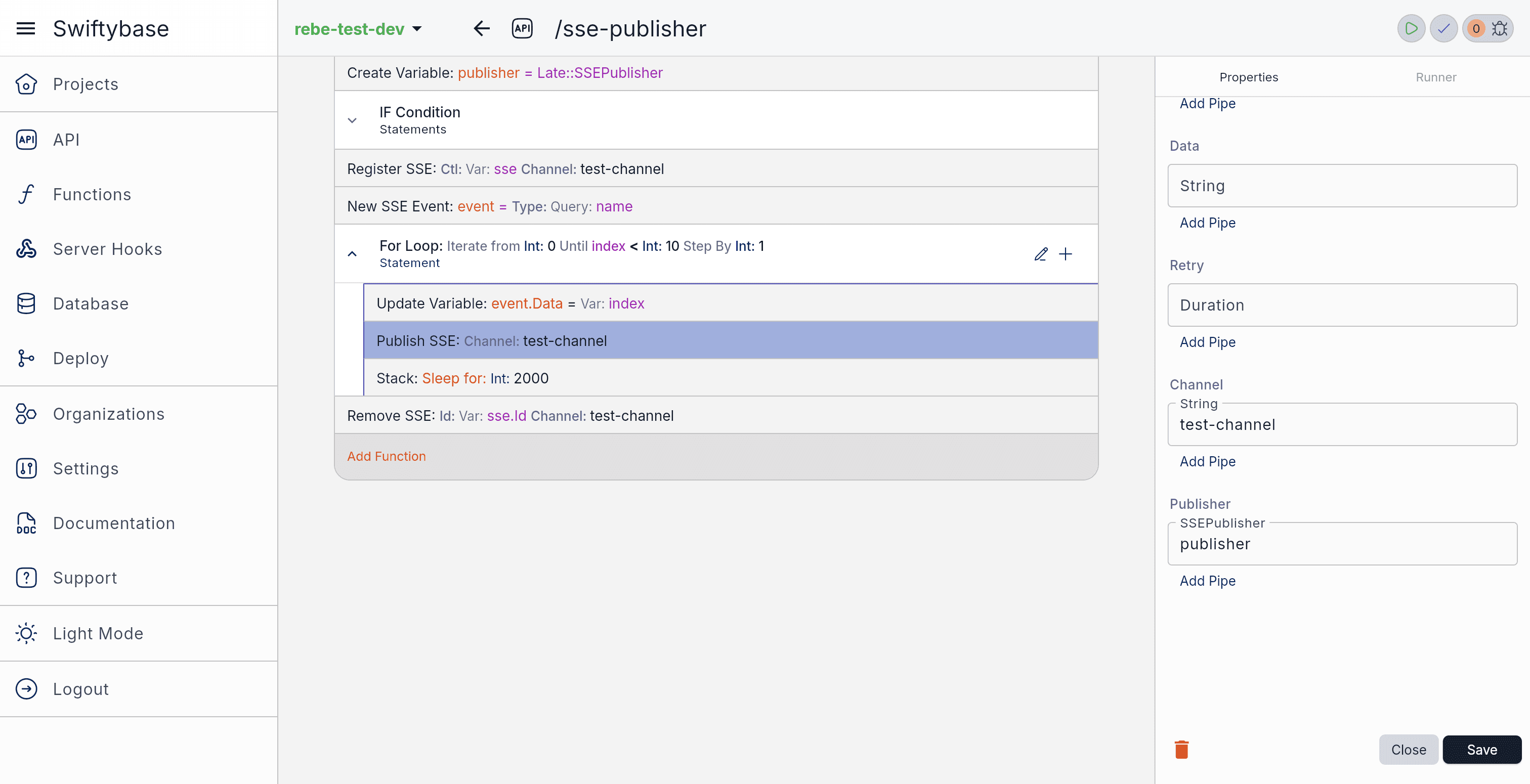 Publish SSE